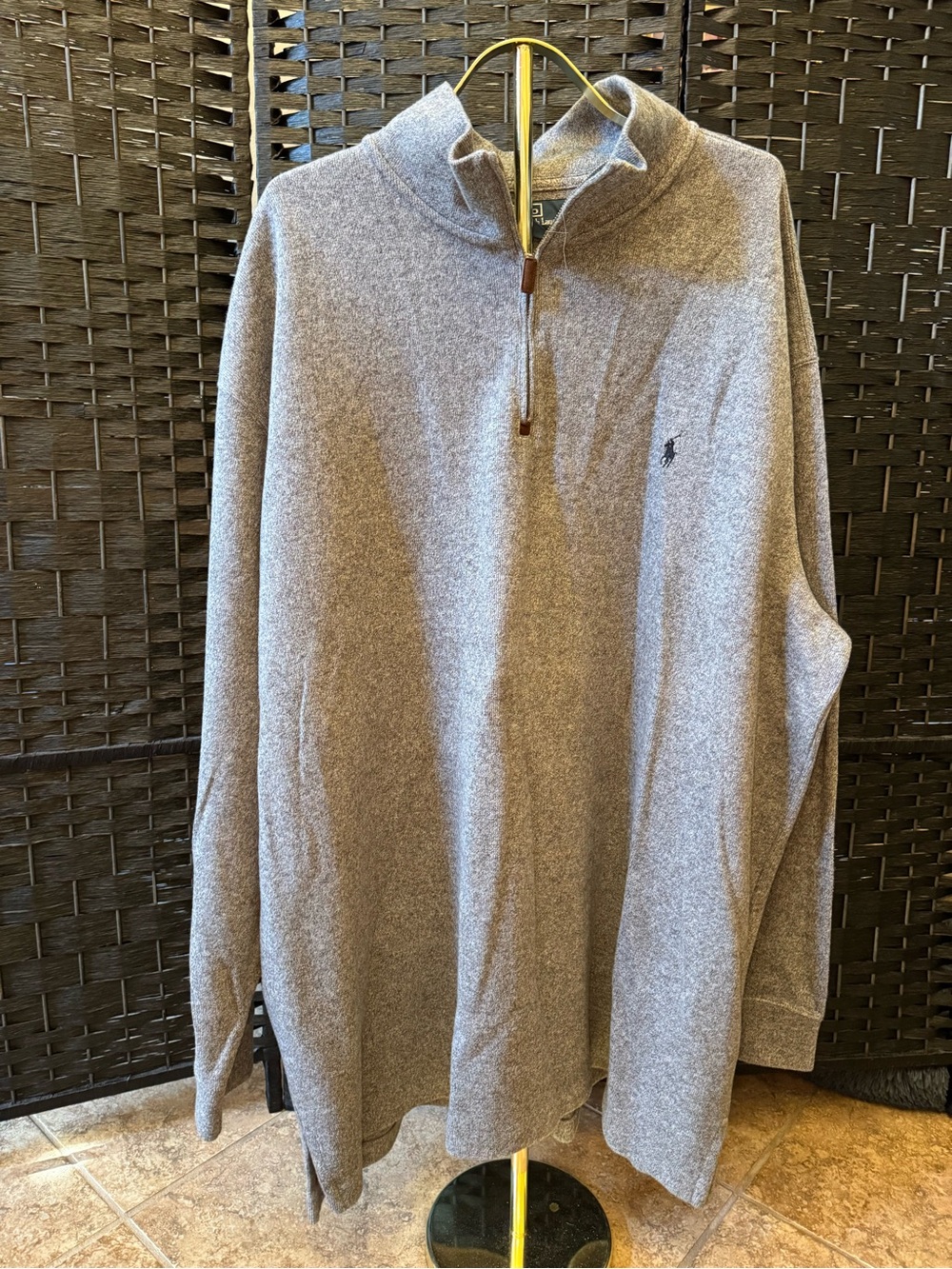 Polo by Ralph Lauren Gray Quarter-Zip Pullover